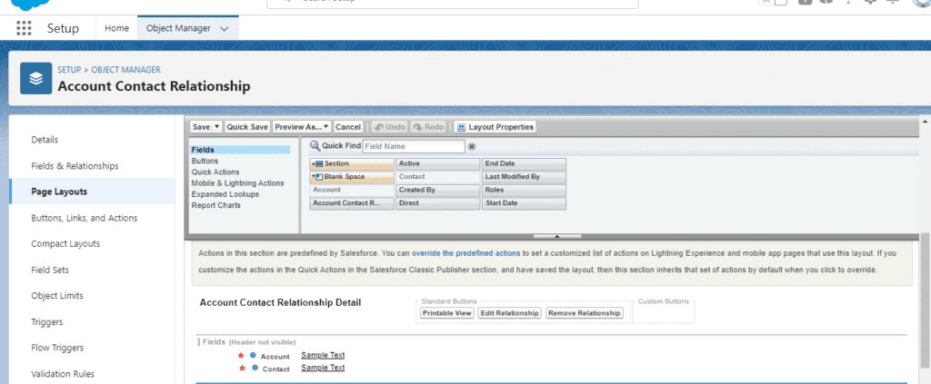 What is Page Layout in Salesforce