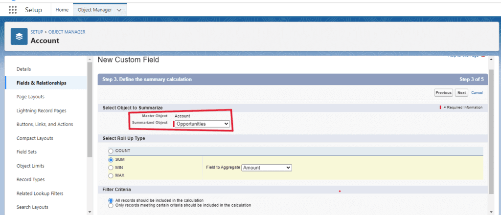 What is Roll-Up Summary Fields in Salesforce