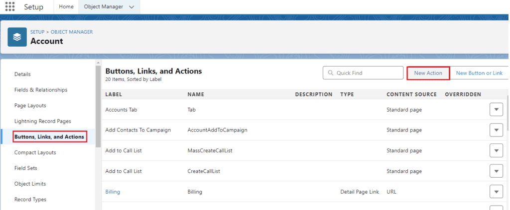 What is Custom Actions in Salesforce