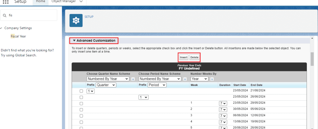 What is Fiscal Year in Salesforce