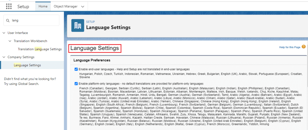 How to Set Up Languages in Salesforce