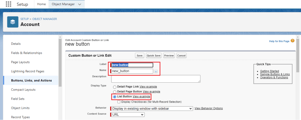 How to Creating List view Buttons in Salesforce