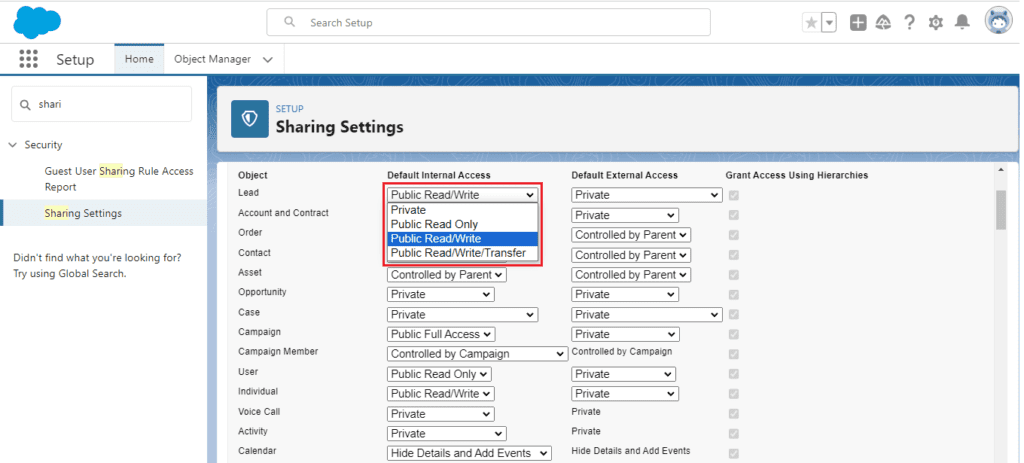 What is OWD in Salesforce