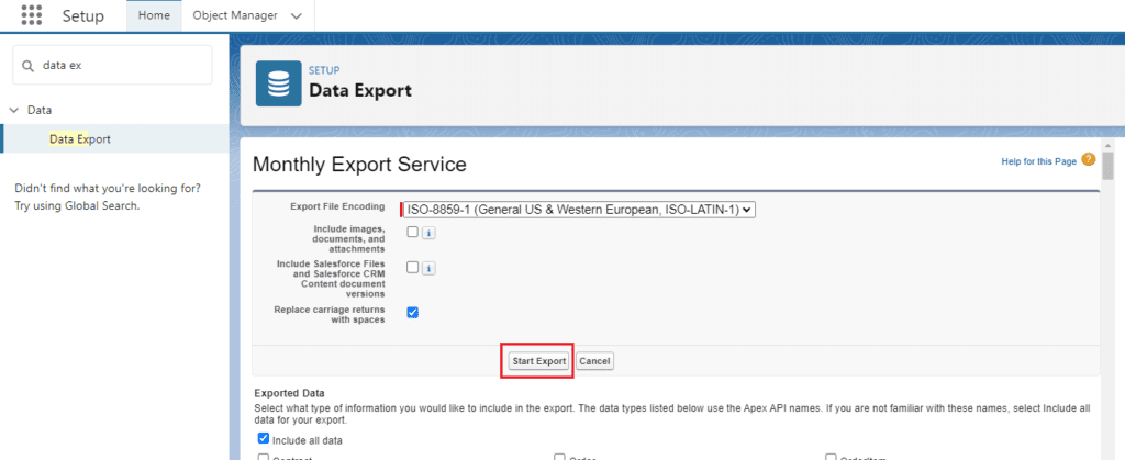 How to Export Data in Salesforce