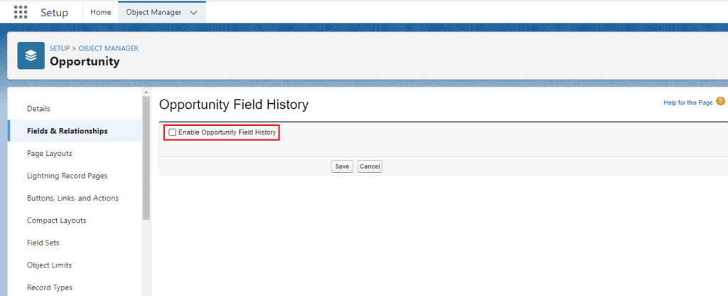 What is Field Tracking History in Salesforce