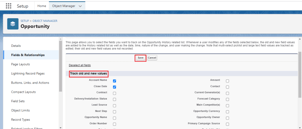 What is Field Tracking History in Salesforce