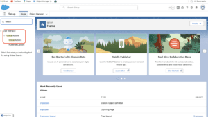 What are Global action in Salesforce