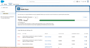 What is Health Check in Salesforce