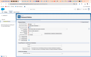 What is Password Policies in Salesforce