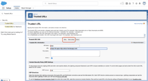 What is Trusted URL in Salesforce