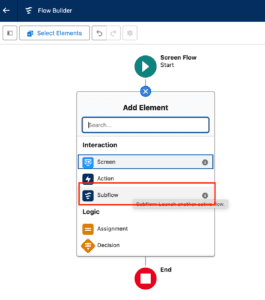 What is Sub flow in Salesforce flow