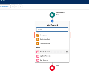 What is Transform Element in Salesforce Flow