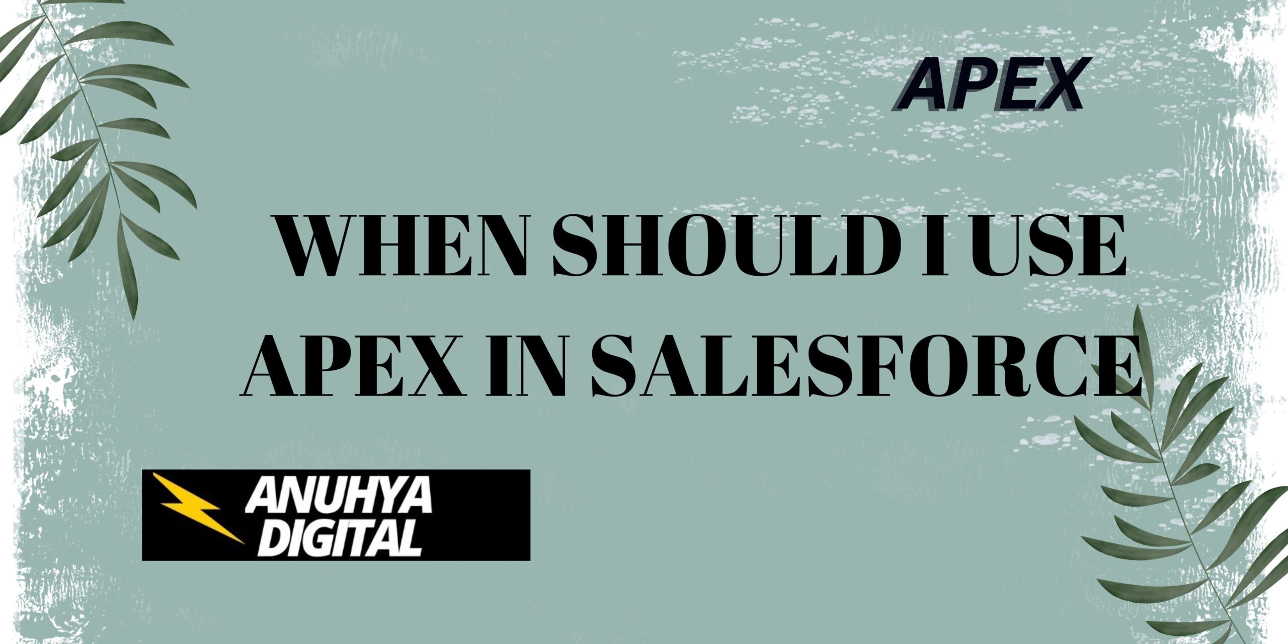 When Should I Use Apex in Salesforce