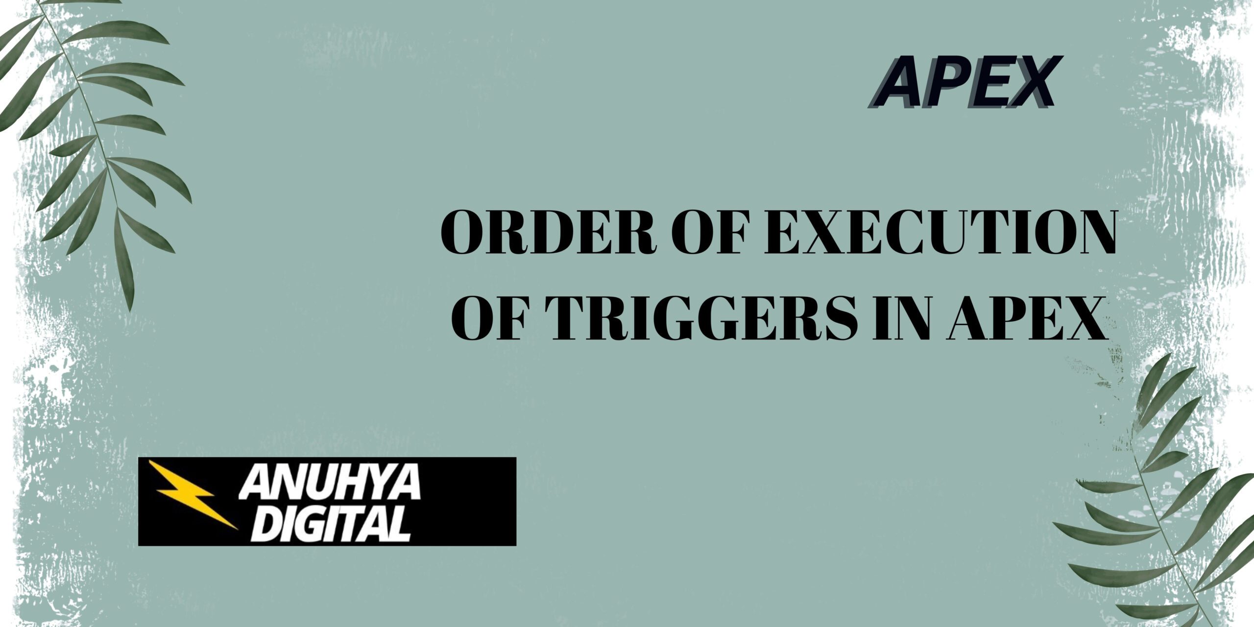 Order of Execution of Triggers in Apex